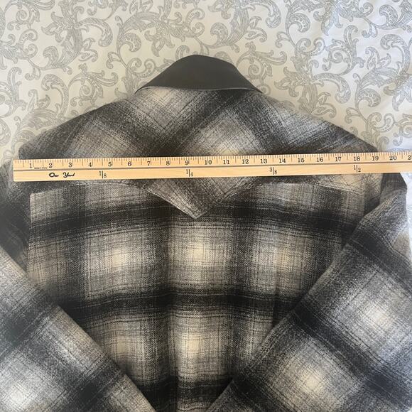 Powder River Outfitters Panhandle Slim Plaid Wool Blend Bomber Jacket Size XXS - Picture 8 of 12
